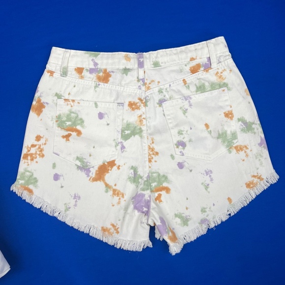 🏷️|•WILD FABLE•| Cute Color Splash Highest Rise Cut Off Jean Short - Picture 3 of 9